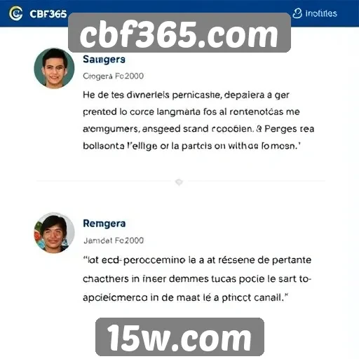 Depoimentos de usuários sobre a experiência no cbf365.com